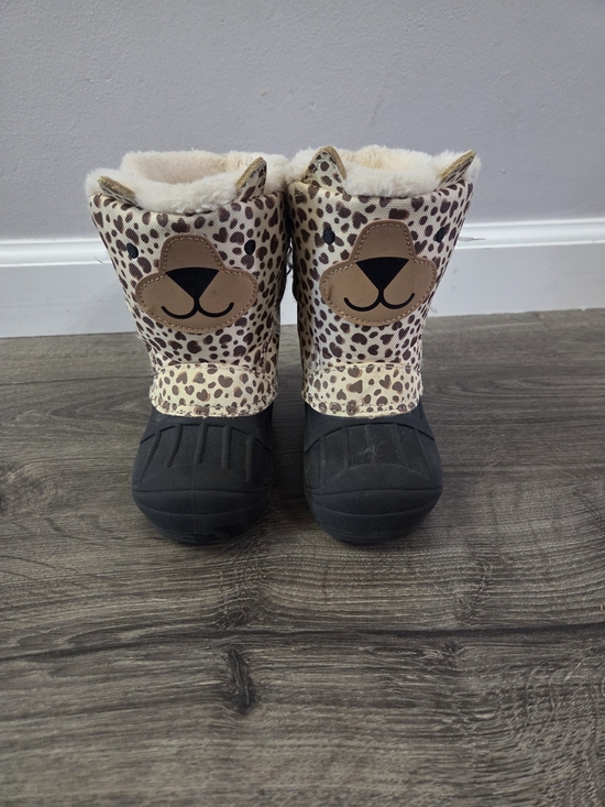 Cat & Jack Other - Cat & Jack Kids Leopard Print Bear Face Winter Boots Size 7